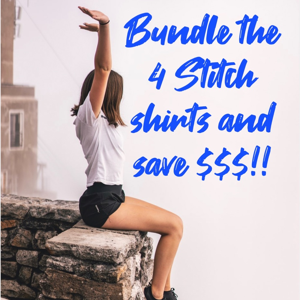 Four Stitch character shirts.
